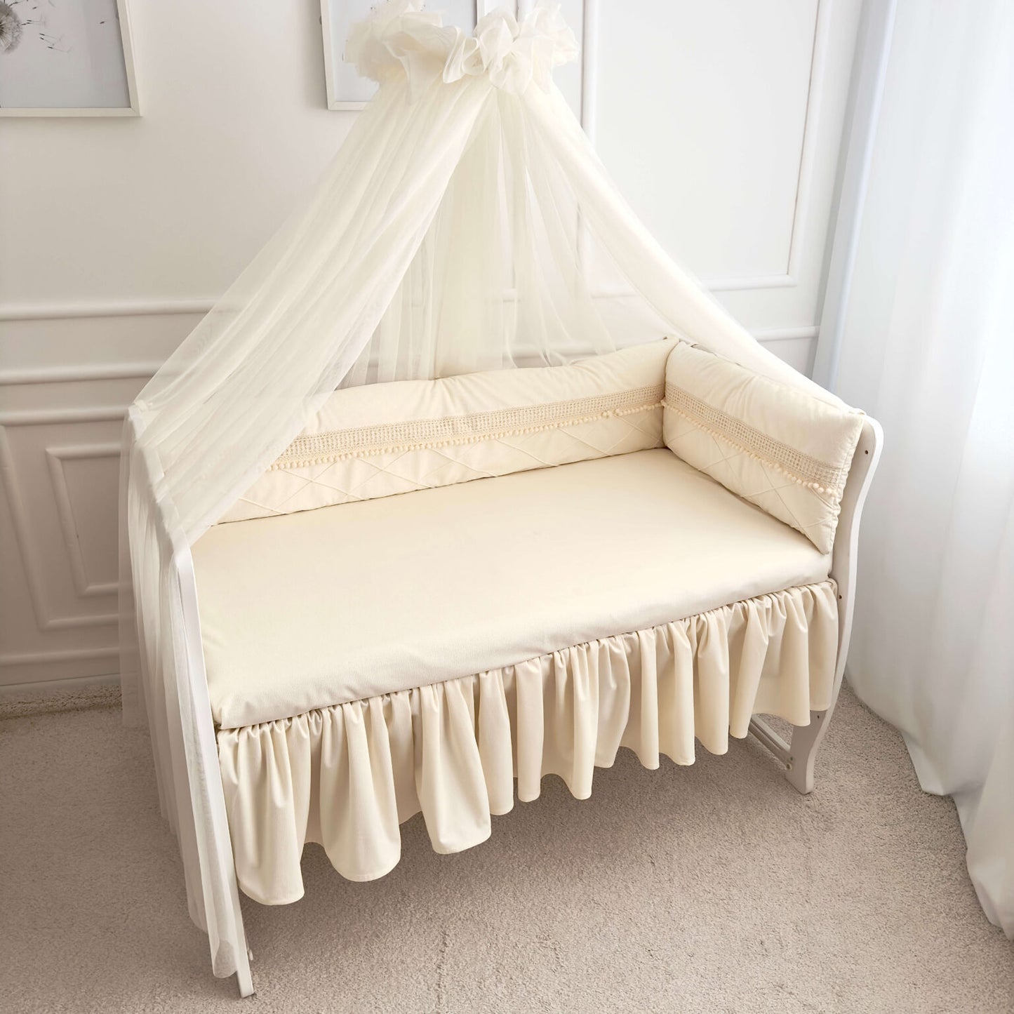 Bettvolant für Babybett – Velvet