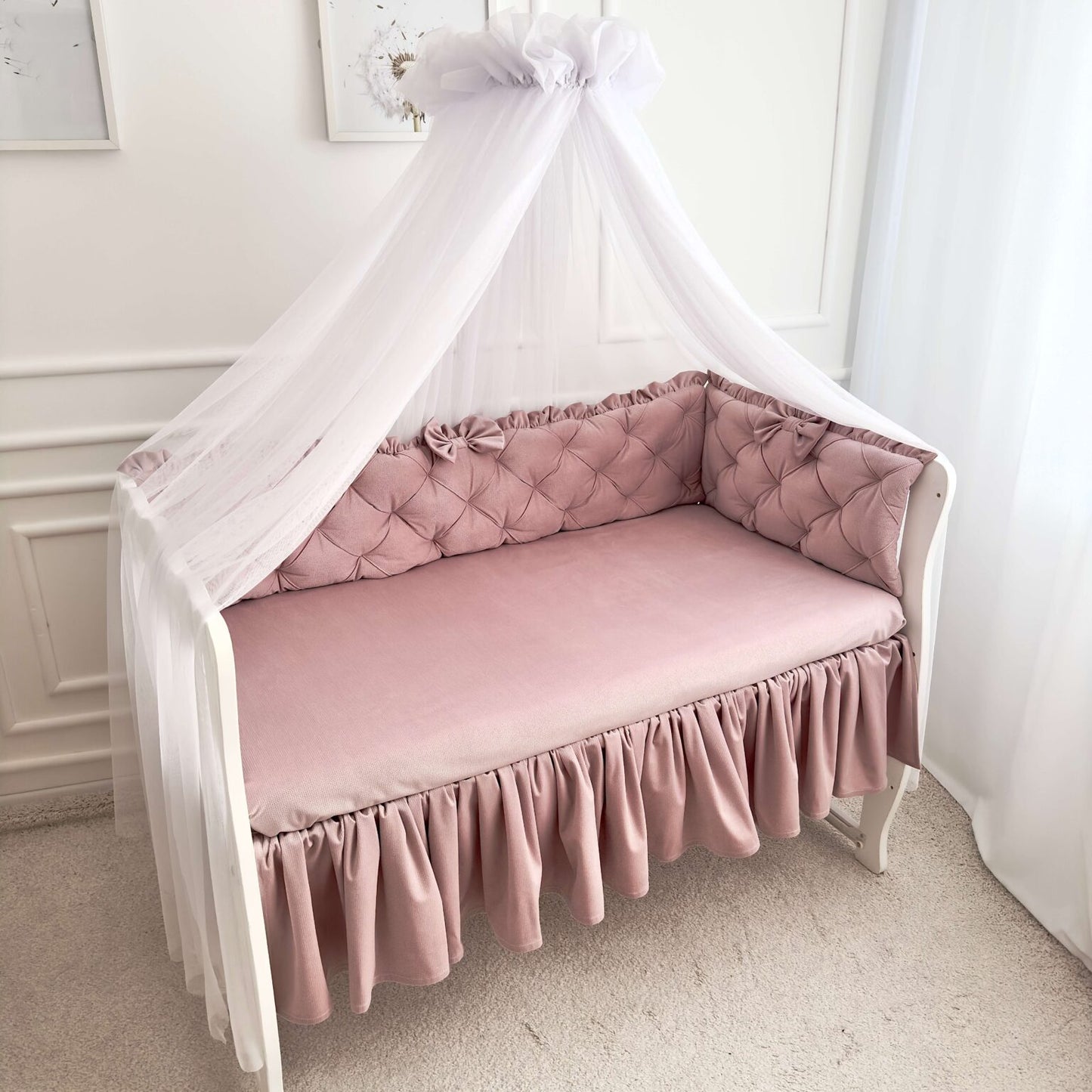 Bettvolant für Babybett – Velvet