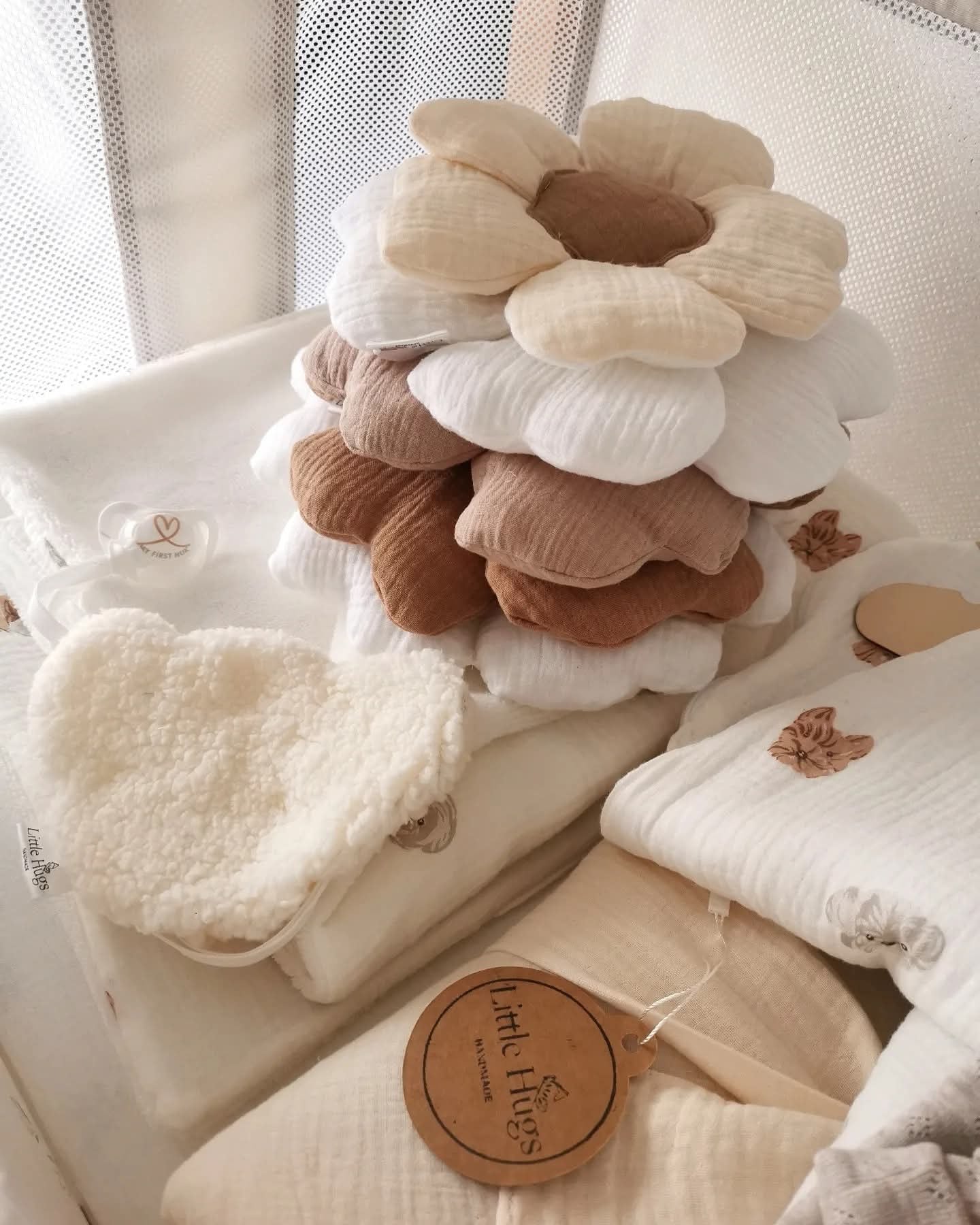 Gänseblümchen-Blumenkissen Musselin Kissen für Kinderzimmer
