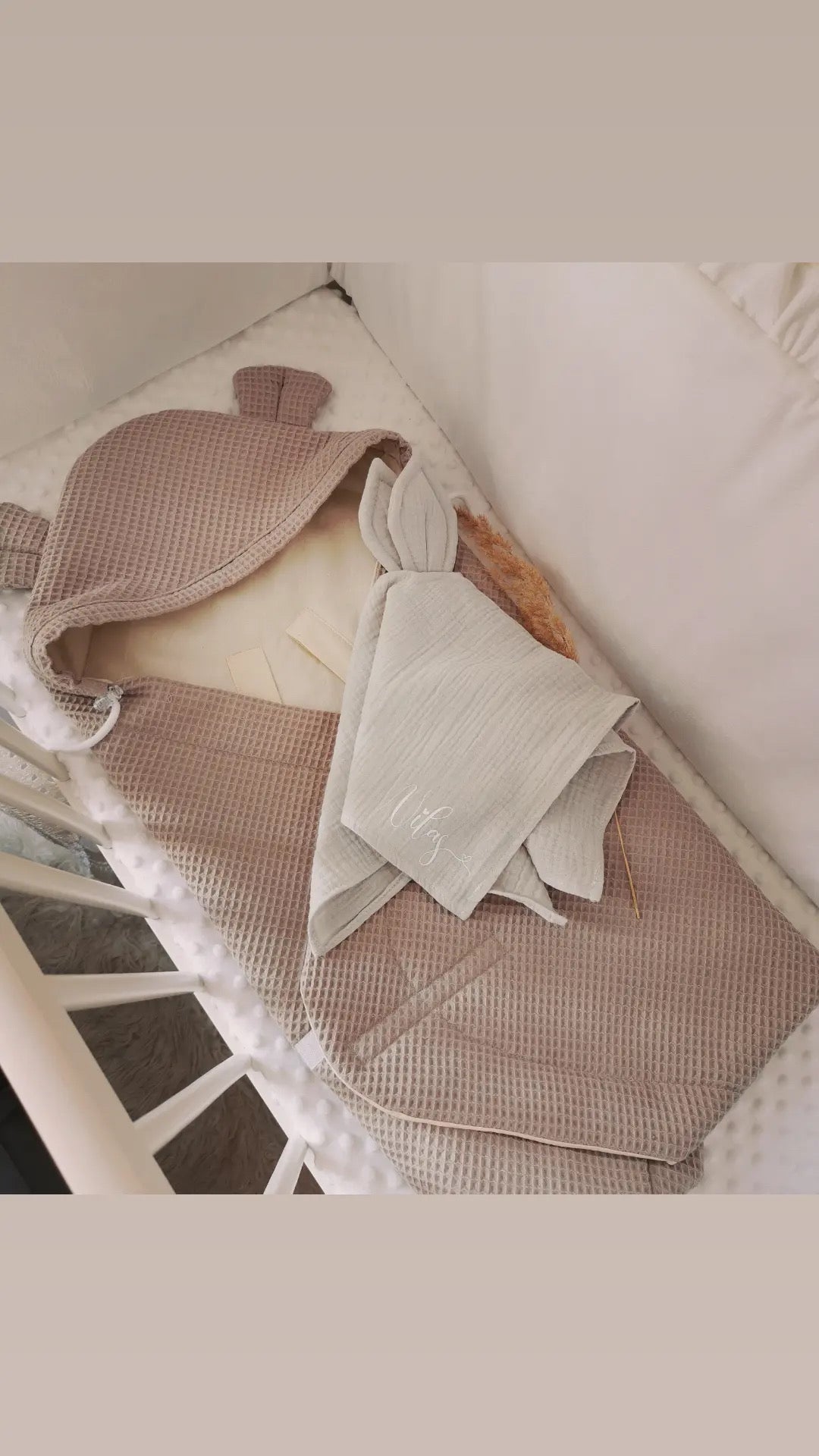 Einschlagdecke für Babyschale & Kinderwagen Waffelstoff