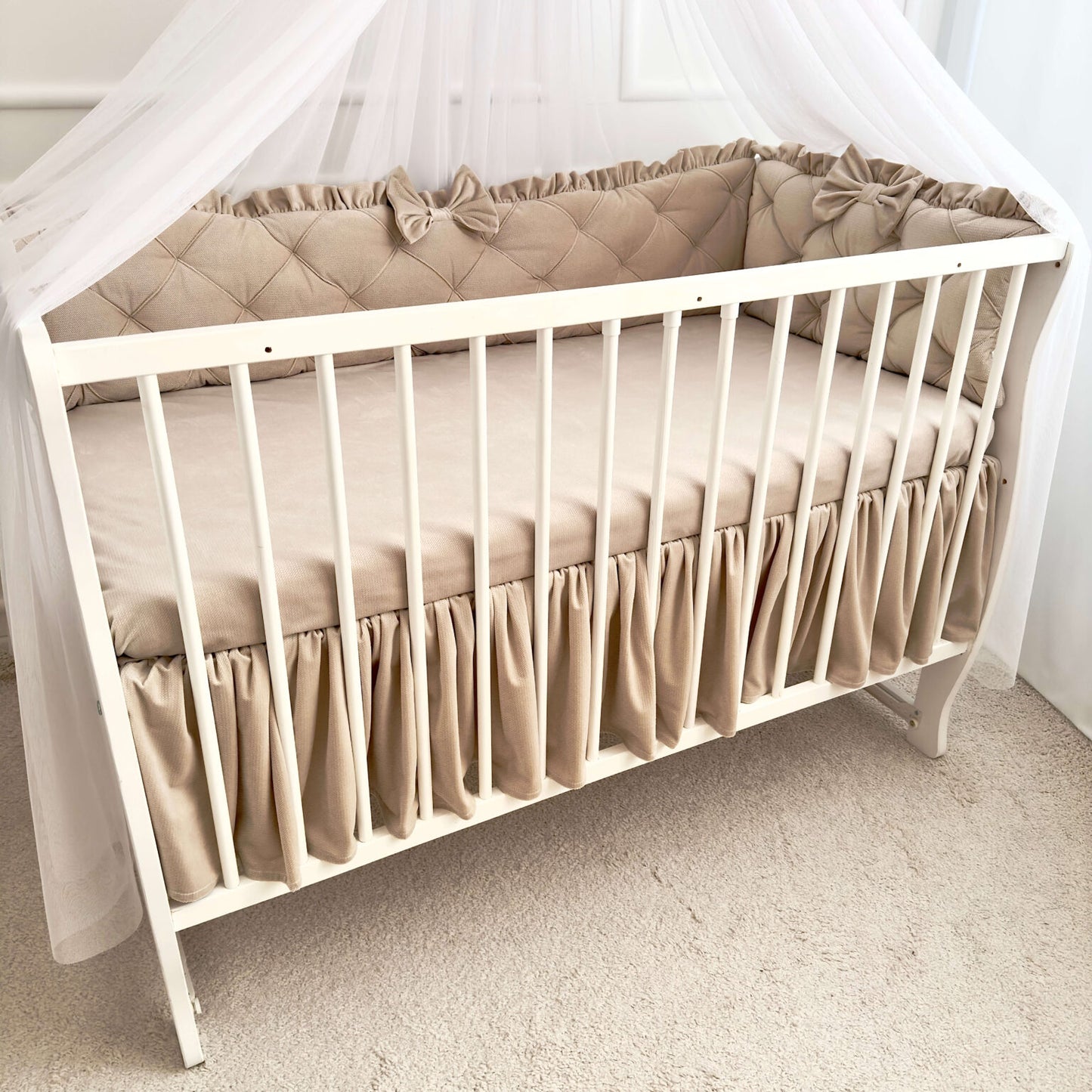 Bettvolant für Babybett – Velvet