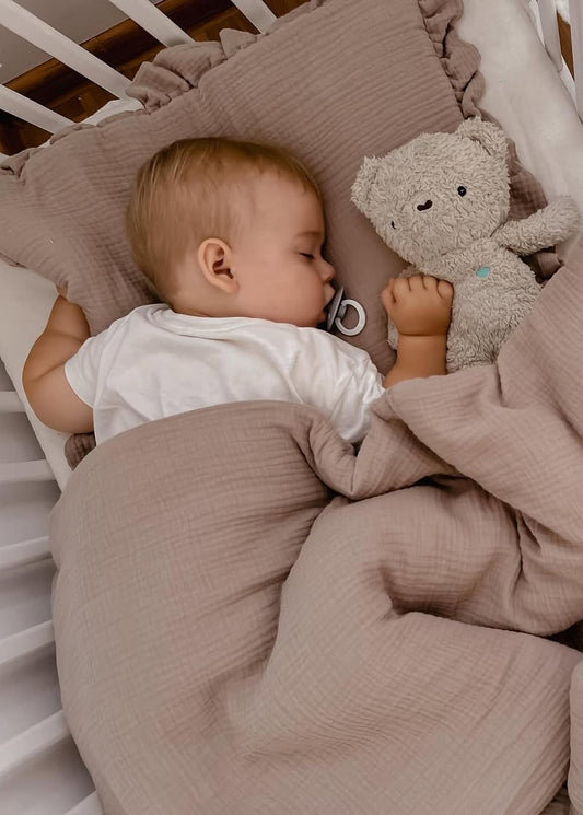 Musselin Bettwäsche-Set mit Rüschen – für Babys